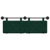 vidaXL T&ecirc;te de lit suspendue Vert fonc&eacute; 130 x 55 x 5 cm Velours