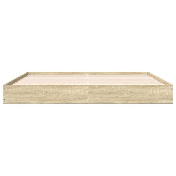 vidaXL Cadre de lit sans matelas ch&ecirc;ne sonoma 160x200 cm