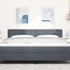 vidaXL T&ecirc;te de lit LED avec t&ecirc;te de lit Gris fonc&eacute; 180 cm Polyester