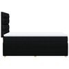 vidaXL Sommier &agrave; lattes de lit avec matelas Noir 90x190 cm Tissu