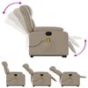 vidaXL Fauteuil inclinable de massage électrique cappuccino similicuir