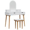vidaXL Ensemble de Coiffeuse FAUSKE 5 pcs Blanc 100 x 50 x 143 cm
