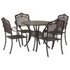 vidaXL Ensemble de salle &agrave; manger pour jardin 5 pcs Bronze Aluminium