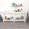 vidaXL Banc de travail Blanc 180x50x80 cm Bois de pin massif