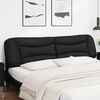 vidaXL Coussin de t&ecirc;te de lit Hvar noir 200 cm similicuir