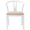 vidaXL Chaise de salle &agrave; manger 2 pcs Blanc et marron