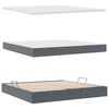 vidaXL Lit avec rangement et matelas Gris fonc&eacute; 200 x 200 cm Velours