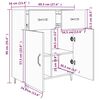 vidaXL Buffet Blanc brillant 69,5x34x90 cm Bois d'ing&eacute;nierie