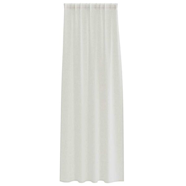 vidaXL Rideau en Voile 2 pcs Cr&egrave;me 225 x 140 cm Polyester