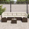 vidaXL Ensemble de canap&eacute; de jardin Marron 55 x 55 x 37 cm polyrotin