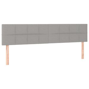 vidaXL T&ecirc;tes de lit Gris clair 160x5x78/88 cm Tissu
