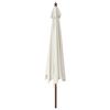 vidaXL Parasol de jardin avec m&acirc;t en bois sable 400x273 cm