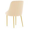 vidaXL Chaises &agrave; manger lot de 2 cr&egrave;me velours