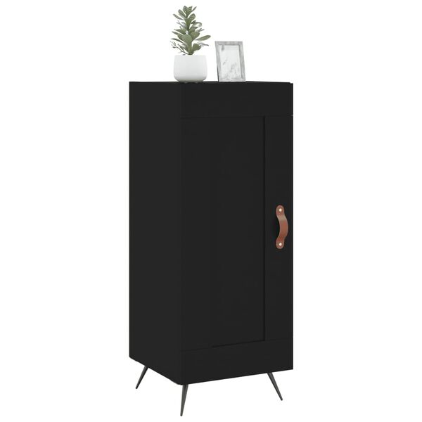 vidaXL Buffet Noir 34,5x34x90 cm Bois d'ing&eacute;nierie