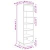 vidaXL Armoire &agrave; chaussures marron miel 30x34x105cm bois de pin massif