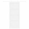 vidaXL Porte coulissante Blanc 83 x 211 cm Pin massif