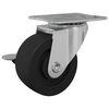 vidaXL Roulettes 2 pcs Noir et argent&eacute; 50,7 x 50,7 x 24,4 mm