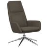 vidaXL Chaise de relaxation avec tabouret Gris fonc&eacute; Tissu microfibre
