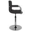 vidaXL Chaises pivotantes &agrave; manger lot de 4 noir similicuir
