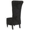 vidaXL Chaise &agrave; dossier haut noir velours conception de bouton