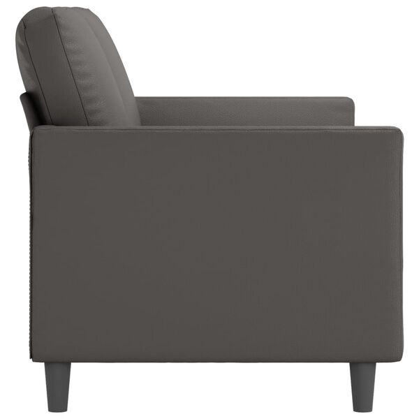 vidaXL Canap&eacute; &agrave; 2 places Gris 140 cm Similicuir
