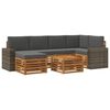 vidaXL Ensemble de canap&eacute; d'angle 7 pcs Naturel et Anthracite