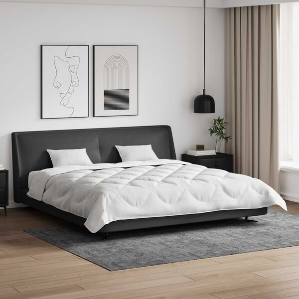 vidaXL Couette avec Oreillers avec oreiller 3 pcs Blanc Microfibre