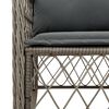 vidaXL Ensemble &agrave; manger de jardin et coussins 7 pcs gris rotin