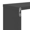 vidaXL &Eacute;tag&egrave;res cube murales 2 pcs Gris 26x15x26 cm