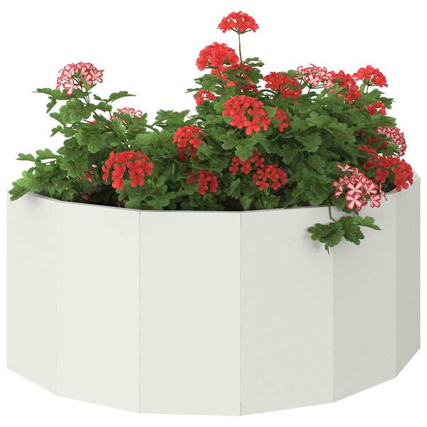 vidaXL Jardini&egrave;re Blanc 90 x 45 x 35 cm Acier
