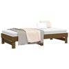 vidaXL Lit coulissant sans matelas marron miel 2x(75x190) cm