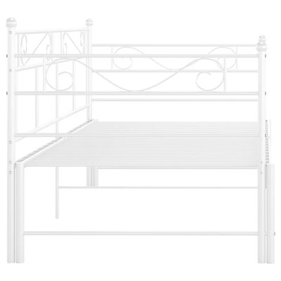 vidaXL Cadre de canapé-lit extensible blanc métal 90x200 cm