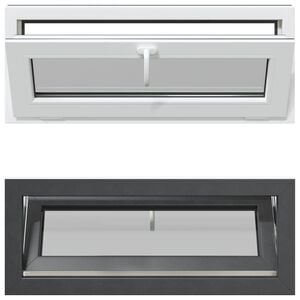 vidaXL Fen&ecirc;tre de sous-sol RISOR 100 x 40 cm PVC et verre