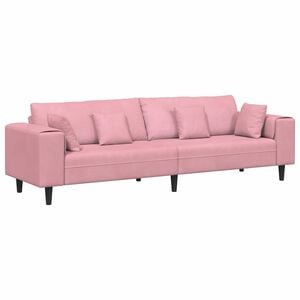 vidaXL Canap&eacute; Rose 250 x 77 x 76 cm Velours