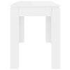 vidaXL Table &agrave; manger Blanc brillant 120x60x76 cm Bois d'ing&eacute;nierie