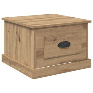 vidaXL Table basse Ch&ecirc;ne artisanal 50 x 50 x 35 cm Bois d'ing&eacute;nierie