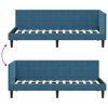 vidaXL Cadre de lit d'angle Bleu 80 cm x 200 cm Velours