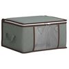 vidaXL Bo&icirc;te de rangement avec fen&ecirc;tre lat&eacute;rale transparente Gris