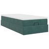 vidaXL Cadre de lit ottoman avec matelas vert fonc&eacute; 90x190 cm velours