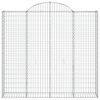vidaXL Paniers &agrave; gabions arqu&eacute;s 14 pcs 200x30x180/200 cm Fer galvanis&eacute;