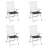 vidaXL Coussins de chaise de jardin lot de 4 anthracite 40x40x4 cm