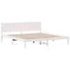 vidaXL Cadre de lit Blanc 180 x 200 cm Bois de pin massif