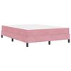 vidaXL Lit &agrave; ressorts avec matelas Rose 140 x 200 cm tissu