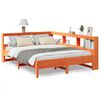 vidaXL Lit biblioth&egrave;que sans matelas cire marron 150x200 cm pin massif