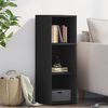 vidaXL Buffet noir 30x41x93 cm bois d'ing&eacute;nierie