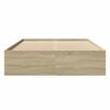 vidaXL Cadre de lit sans matelas ch&ecirc;ne sonoma 120x190 cm