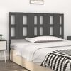 vidaXL T&ecirc;te de lit Gris 125,5x4x100 cm Bois massif de pin