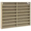 vidaXL Armoire &agrave; vitrine ch&ecirc;ne sonoma 100x8,5x75 cm bois d'ing&eacute;nierie