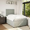 vidaXL Sommier &agrave; lattes de lit et matelas Gris clair 120x200cm Velours