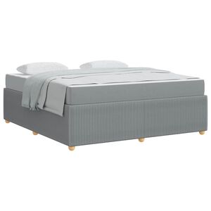 vidaXL Cadre de lit Gris clair 180 x 200 cm tissu